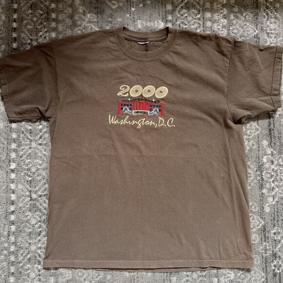 Vintage Washington DC 2000 Tourist Destination Embroidered T Shirt Unisex XL - Picture 1 of 5